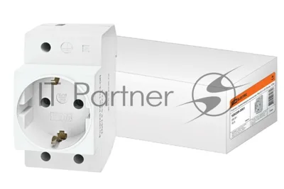 Розетка ТДМ SQ0209-0001  с заземляющим контактом на DIN-рейку