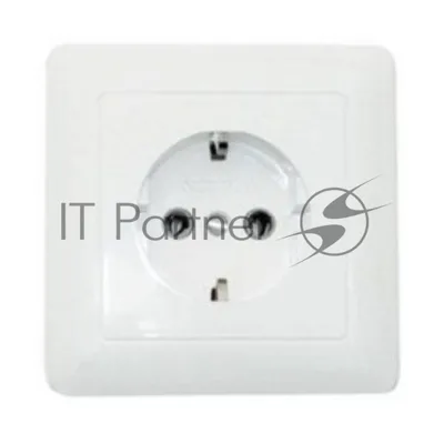 Розетка WESSEN RS16-134-BХИТ белый 1-я с/з 16А скрытый монтаж