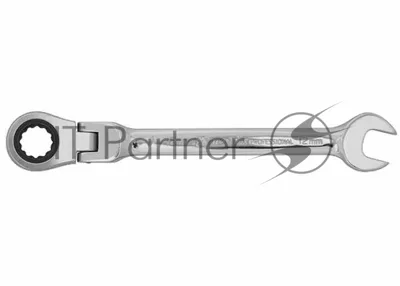 Ключ комбинированный трещоточный Matrix 14 мм, crv, шарнирный, зерк.хром