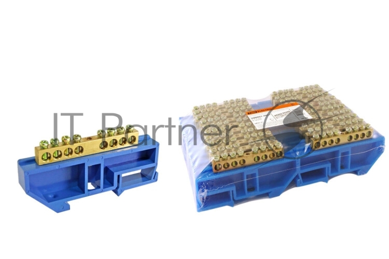 Шина TDM SQ0801-0027  ''N'' нулевая с изолятором на DIN-рейку 6x9мм стойка бол. 8 групп (уп. 20 шт.)