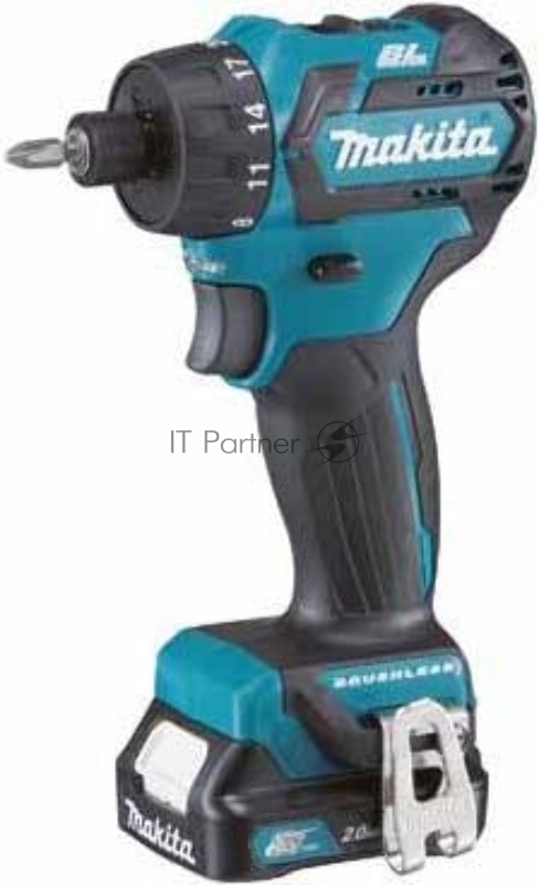 Дрель-шуруповерт Makita DF032DWME 187264б\щ 10.8в 2х4ачli-ion(слайд) 6-ти гр1\4'' 0-450\0-1500\м