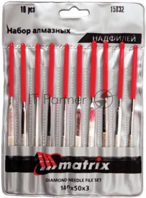 Набор надфилей Matrix алмазных 140х50х3 10шт