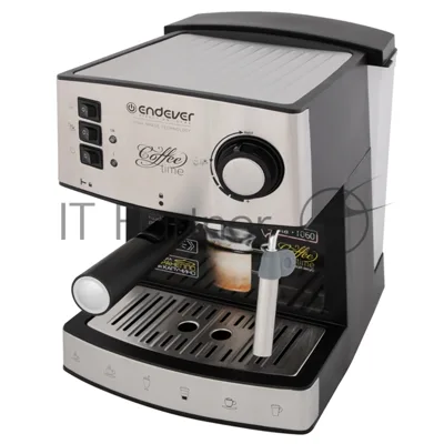 Кофеварка рожковая Endever Costa-1060 черный/стальной, исп. кофе - молотый, 1.6 л, 1000 Вт, 20 бар