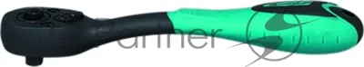 Ключ-трещотка Gross 14086 1/4", 72 зуба, Comfort, с быстрым сбросом, CrV, 2-х комп. рукоятка