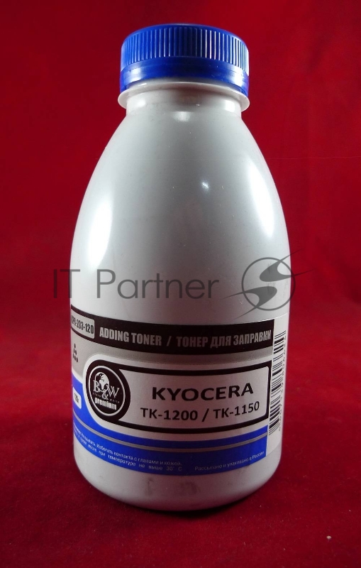 Тонер для Kyocera TK-1200/TK-1150, P2335/P2235/M2235dn/M2735dn/M2835dw/M2135dn/M2635dn/M2735dw (фл. 120г, 3000 стр.) B&W Premium (Tomoegawa) фас. Россия