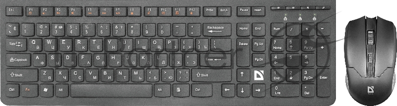 Комплект клавиатура+мышь Defender Columbia C-775 беспроводной, USB, 1600 DPI, чёрный