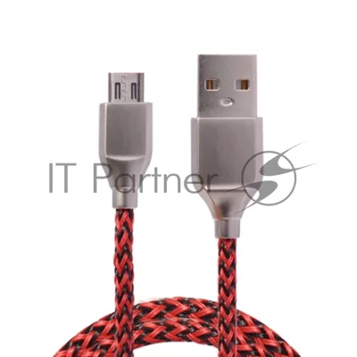 Кабель USB ACD-Titan MicroUSB - USB-A Нейлон, 1м, красно-черный