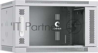 Шкаф телекоммуникационный настенный Cabeus SH-05F-6U60/35 19" 6U 600x350x368 мм (ШхГхВ) дверь стекло