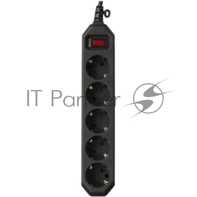 Сетевой фильтр ЭРА USF-5es-3m-B, 3 м, черный