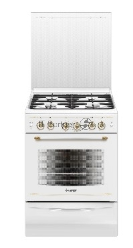 Плита газовая Gefest ПГ 6100-02 0181 белый, конфорок 4 шт, духовка 52 л, 60 см x 85 см x 60 см