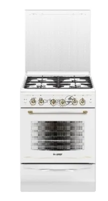 Плита газовая Gefest ПГ 6100-02 0181 белый, конфорок 4 шт, духовка 52 л, 60 см x 85 см x 60 см