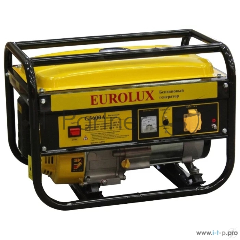 Электрогенератор бензиновый Eurolux G3600A, 2.5 кВт, 77 дБ, 37.2 кг