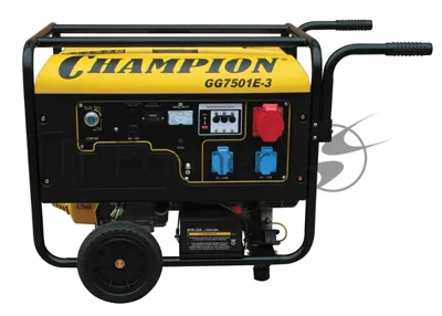 Бензоэлектростанция CHAMPION GG7501E-3 380В 7.5кВт 25л 87кг 2.5л/ч 12V эл.старт