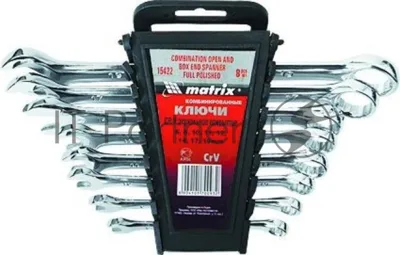 Набор комбинированных ключей Matrix (6-17 мм) 6 шт.