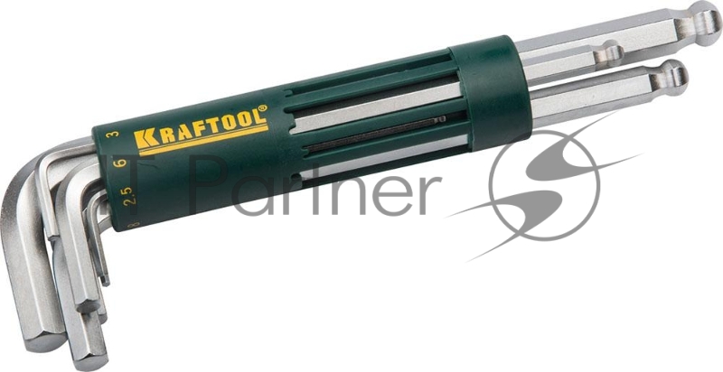 Набор KRAFTOOL EXPERT 27431-2_z01длинные с шариком.держатель-рукоятка.HEX 2-10мм.8 пред