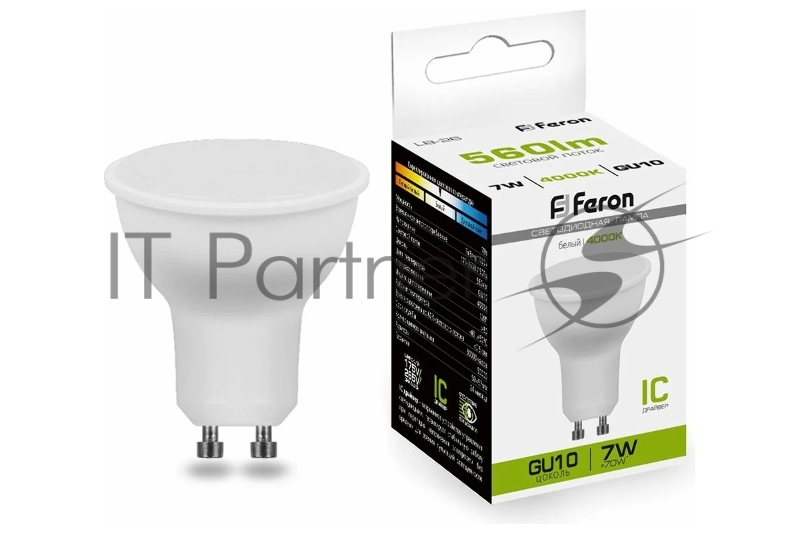 Лампа светодиодная Feron LB-26 80LED 7W 230V GU10 4000K