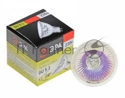 Лампа галогенная ЭРА GU5.3-JCDR (MR16) -35W-230V-Cl(10/200/6000)