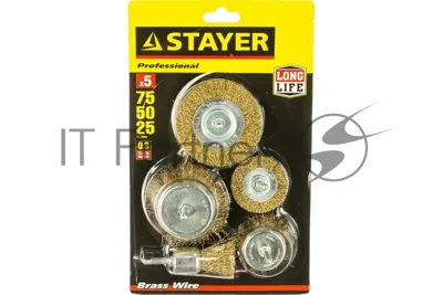 Кордщетка STAYER MASTER 35157-H5_z01набор витая латун. стальная провол. 0.3мм