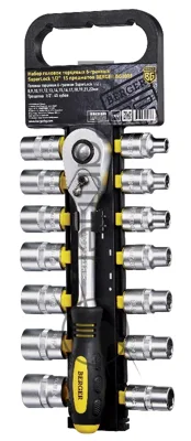 Набор головок BERGER BG2035 торцевых 1/2'' superlock 15предметов