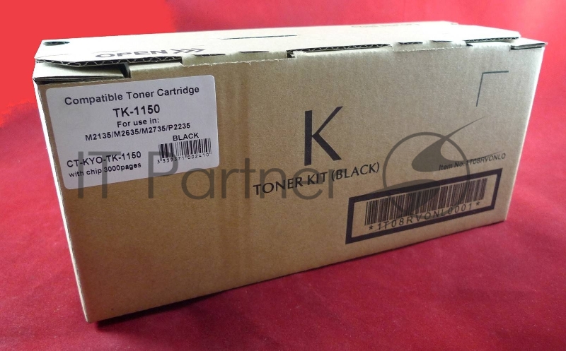 Картридж лазерный для Kyocera-Mita M2135/M2635/M2735/P2235 TK-1150 3K (С ЧИПОМ) JPN