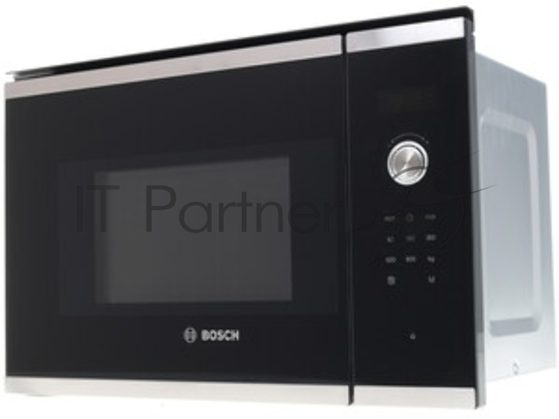 Встраиваемая микроволновая печь Bosch BFL524MS0 нержавеющая сталь, 20 л, 800 Вт, переключатели - сенсор, поворотный механизм