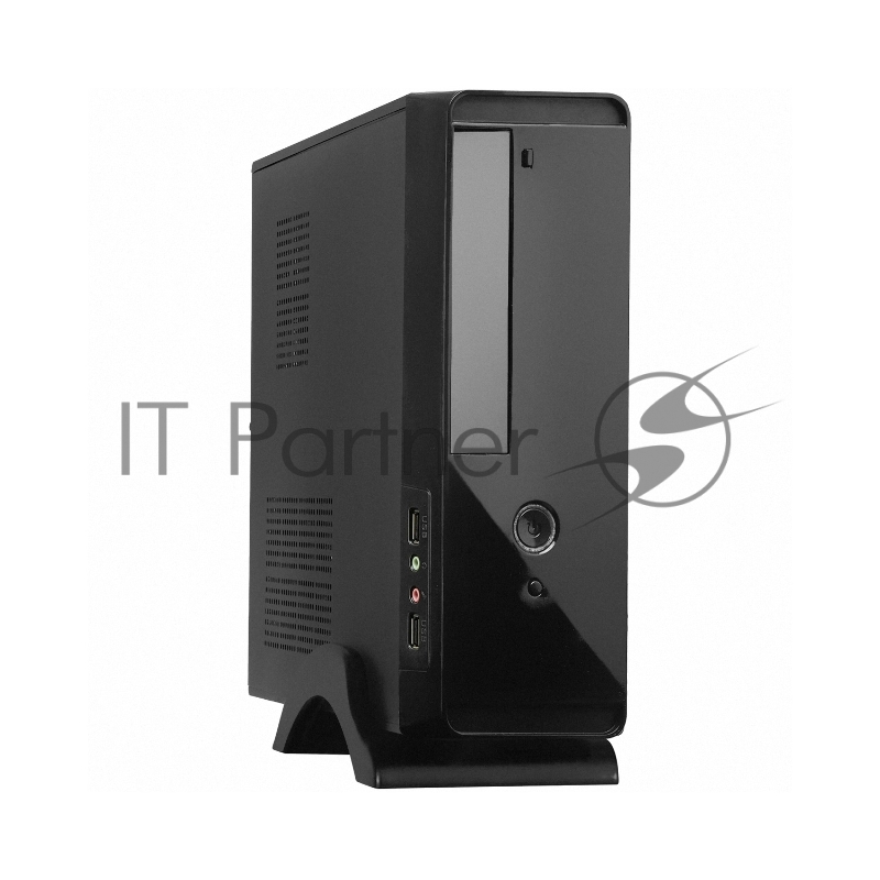 Компьютерный корпус MiniITX ExeGate MI-209 Black, miniITX/mATX, (M400, 80мм), 2хUSB, Audio