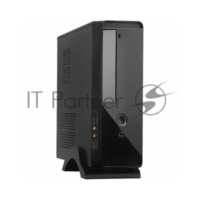 Компьютерный корпус MiniITX ExeGate MI-209 Black, miniITX/mATX, (M400, 80мм), 2хUSB, Audio