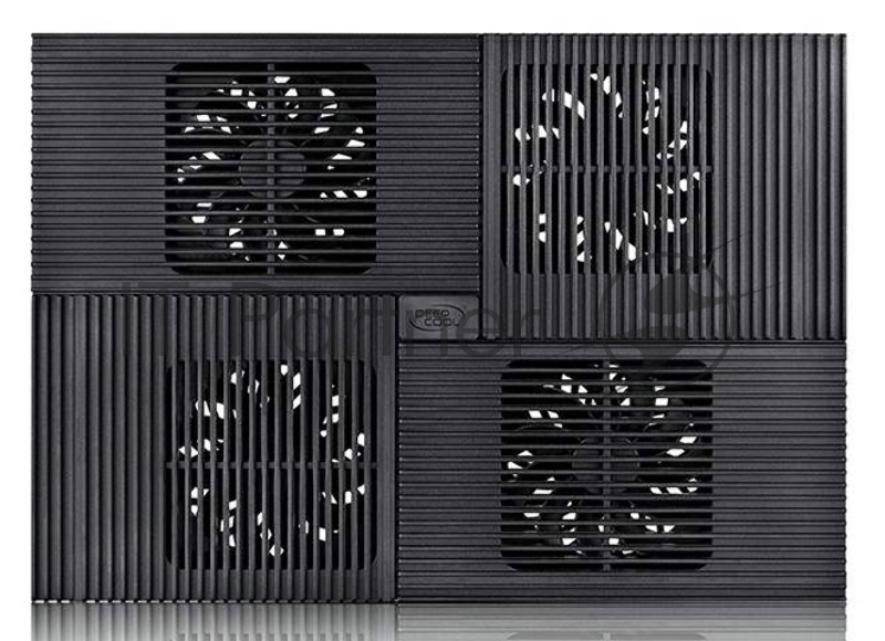 Подставка Deepcool MULTI CORE X8 (MULTICOREX8) 17"381x268x29мм 23дБ 2xUSB 4x 100ммFAN 1290г алюминий/пластик черный