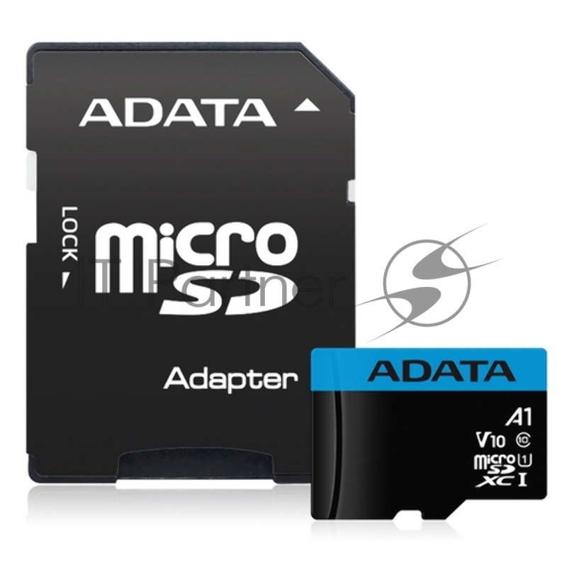Флеш карта Micro SecureDigital 128Gb ADATA AUSDX128GUICL10A1-RA1 MicroSDXC Class 10 UHS-I, SD adapter
