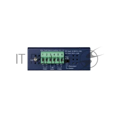 индустриальный медиа конвертер IGT-1205AT IP30 Industrial 10/100/1000T to 2-Port 100/1000X SFP Gigabit Media Converter (-40 to 75 degree C)