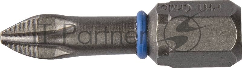 Бита ЗУБР ЭКСПЕРТ 26011-1-25-2 торсион кованая обточ.CrMo C 1/4'' PH1 25мм 2шт