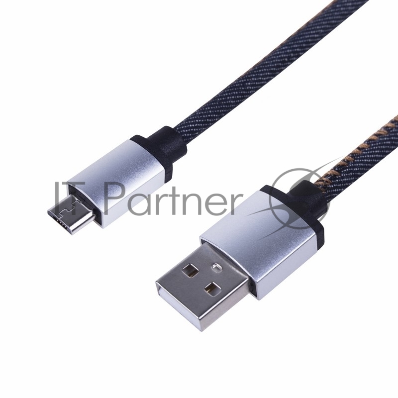 Кабель Rexant USB кабель MicroUSB, шнур в джинсовой оплетке