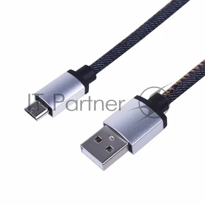 Кабель Rexant USB кабель MicroUSB, шнур в джинсовой оплетке