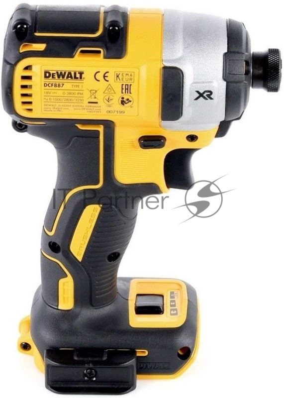 Шуруповерт DEWALT DCF887N-XJ, 18 В, 0 Ач, 205 Нм, бесщеточный, ударный