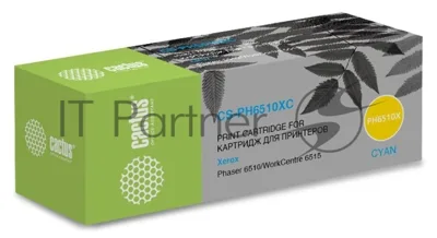 Картридж лазерный Cactus CS-PH6510XC (106R03693) голубой (4300 стр.) для Xerox Phaser 6510/WC6515