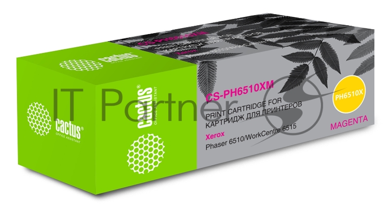 Картридж лазерный Cactus CS-PH6510XM (106R03694) пурпурный (4300 стр.) для Xerox Phaser 6510/WC6515