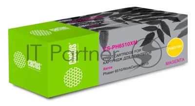 Картридж лазерный Cactus CS-PH6510XM (106R03694) пурпурный (4300 стр.) для Xerox Phaser 6510/WC6515