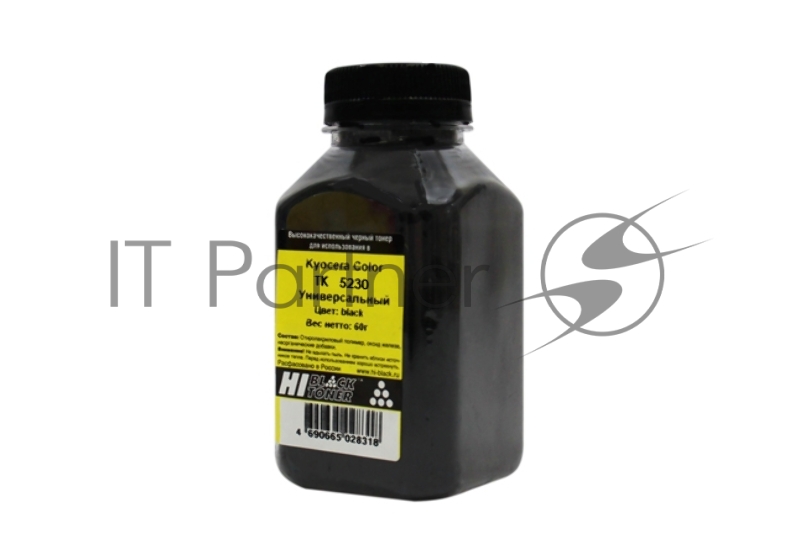 Тонер Hi-Black Универсальный для KyoceraColor TK-5230, Bk, 60 г, банка