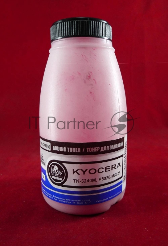 Тонер для Kyocera TK-5240M, P5026/M5526 Magenta (фл. 50г) 3K B&W Premium фас. Россия