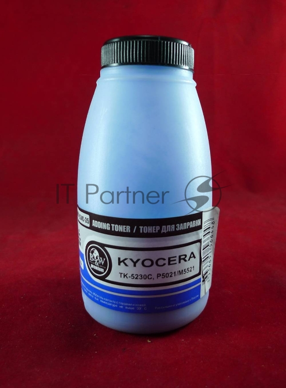 Тонер для Kyocera TK-5230C, P5021/M5521 Cyan (фл. 35г) 2.2K B&W Premium фас. Россия