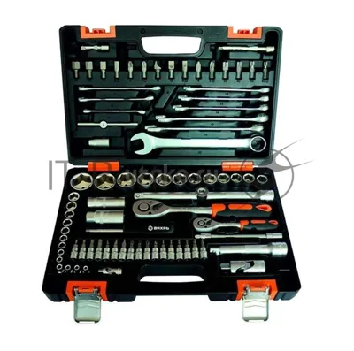 Набор инструментов, 1/2", 1/4", CrV, пластиковый кейс 82 предм