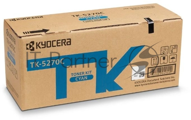Картридж лазерный Kyocera TK-5270C (1T02TVCNL0) голубой для M6230cidn/M6630cidn/P6230cdn 6000 стр