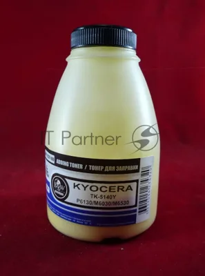 Тонер для Kyocera TK-5140Y, P6130/M6030/M6530 Yellow (фл. 100г) 5K Black&White Premium