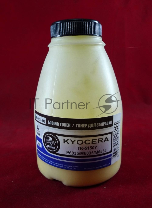 Тонер для Kyocera TK-5150Y, P6035/M6035/M6535 Yellow (фл. 140г) Black&White Premium