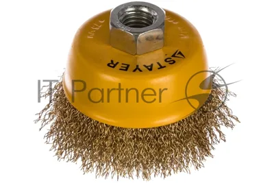 Кордщетка STAYER 35125-075_z01чашечная витая латунированная стальная проволока 0.3мм 75мм/М14
