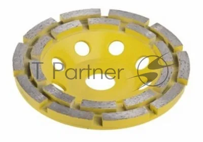 Чашка шлифовальная STAYER PROFESSIONAL 33381-125 алмазная сегментная двухрядная высота 22.2мм 125м