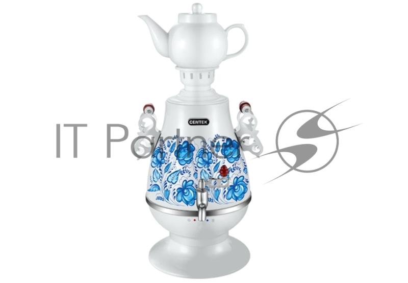 Самовар Centek CT-0091 A (белый+рисунок) 4.0л, 2300 Вт, поддерж.t + LED индикатор