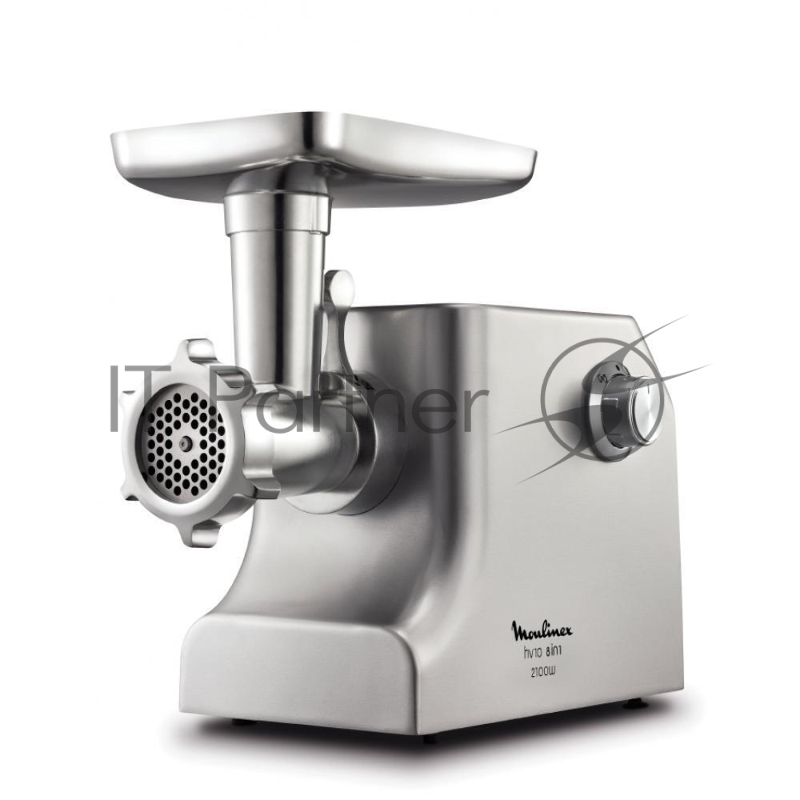 Мясорубка электрическая Moulinex ME858D32 серебристый, 2100 Вт, 5.5 кг/мин, реверс, защита от перегрузки, насадки - 8