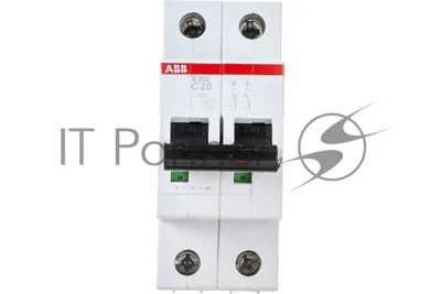 Выключатель автоматический ABB 2CDS252001R0204  2-полюсной S202 C20