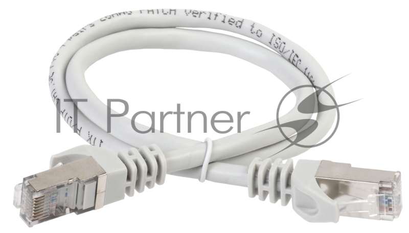 Коммутационный шнур (патч-корд) ITK PC01-C5EFL-1M, cat.5e FTP, LSZH, 1м, серый